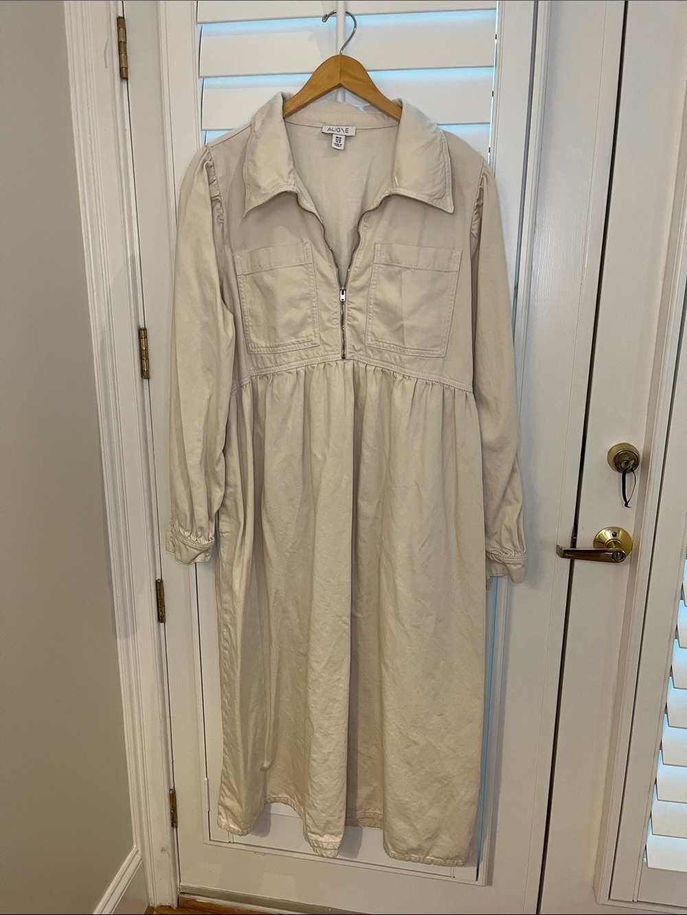 Anthropologie Aligne Gabriella Ecru Dress – Size 16 - Picture 2 of 10